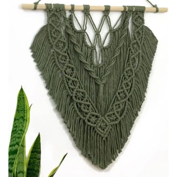 اویز مکرومه بافی مدل سبزینه