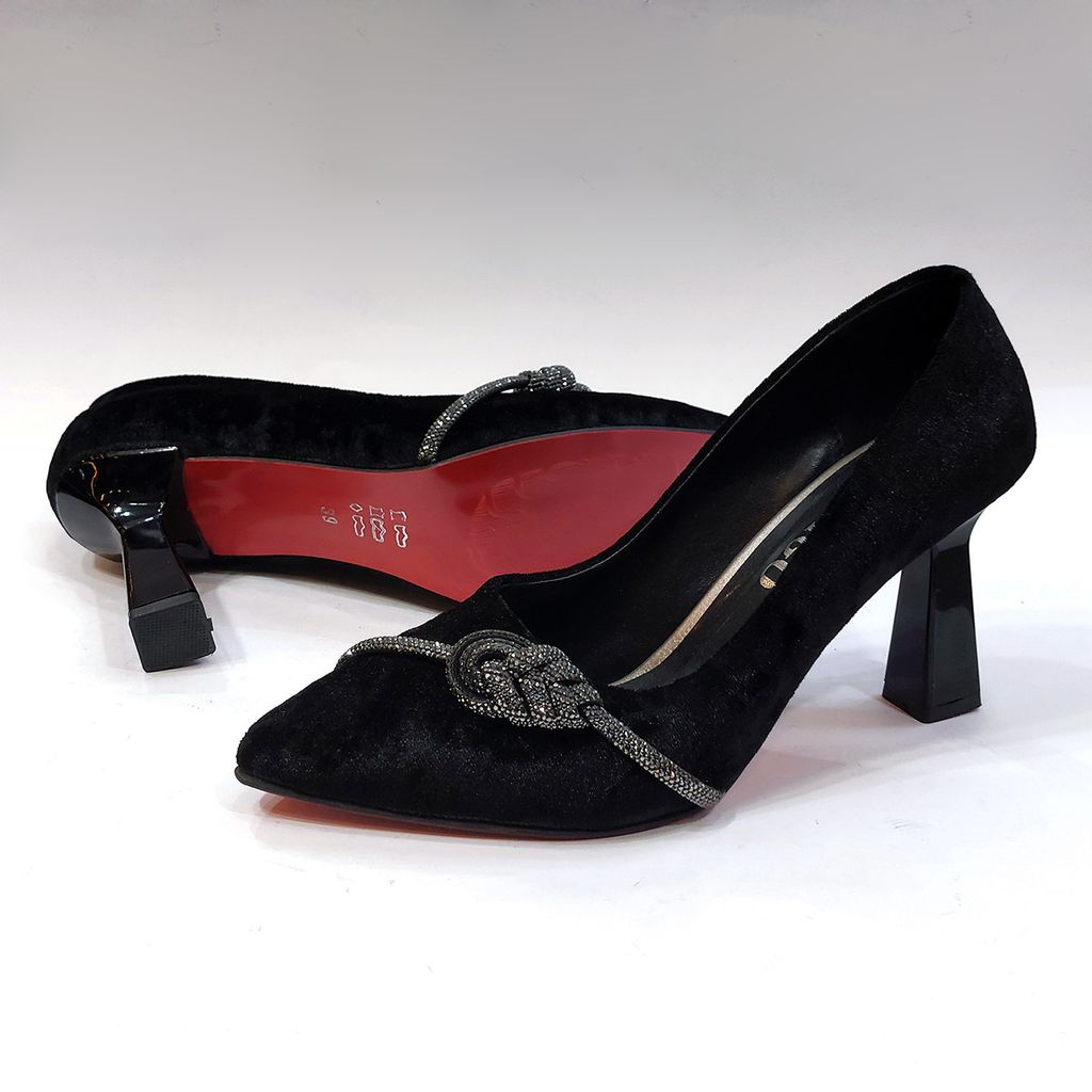 فروش اینترنتی کفش مجلسی زنانه رویه مخمل با کیفیت