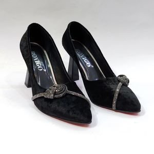 خرید اینترنتی کفش مجلسی زنانه رویه مخمل با کیفیت