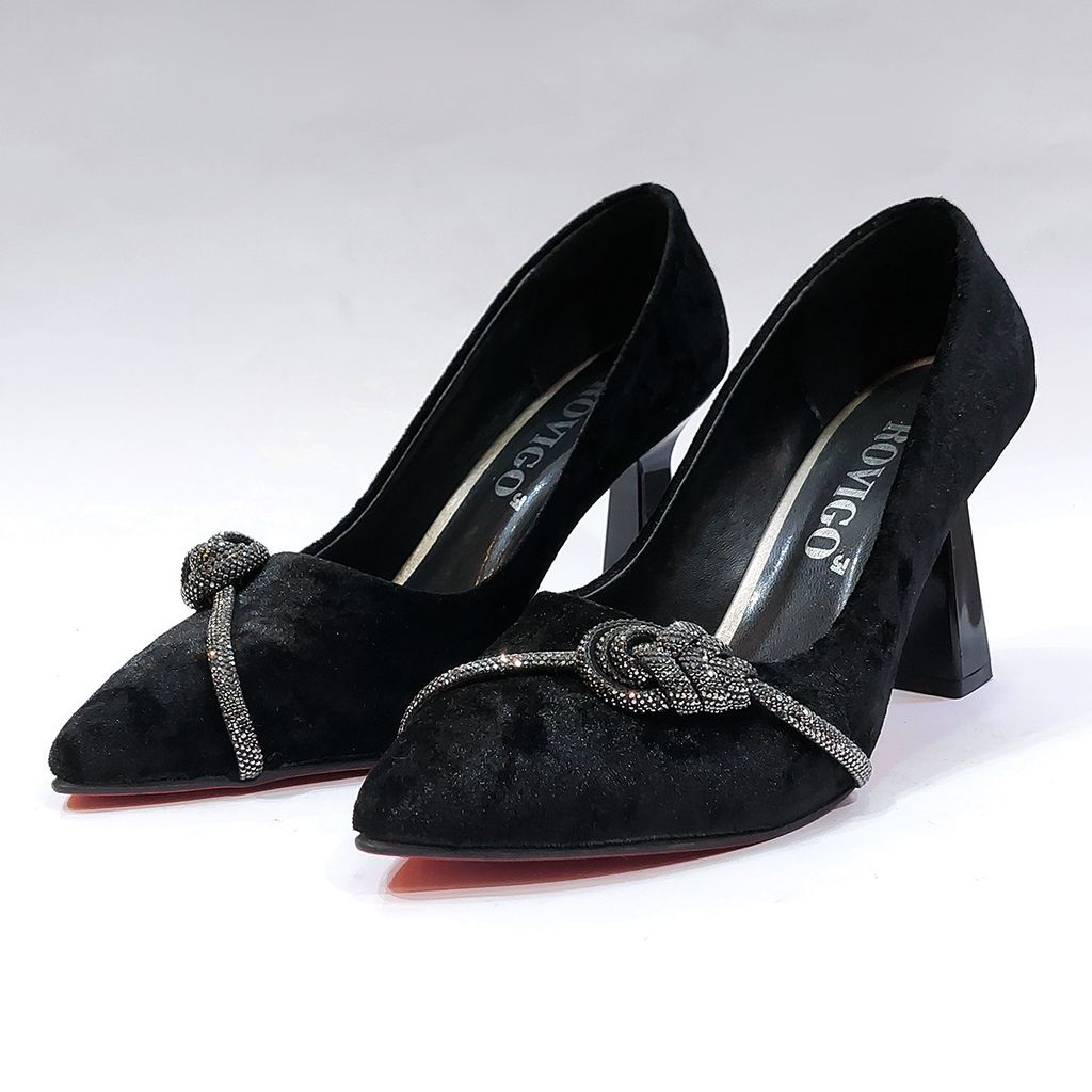 فروش اینترنتی کفش مجلسی زنانه رویه مخمل با کیفیت