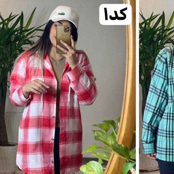 مانتو کلاه دار چارخونه