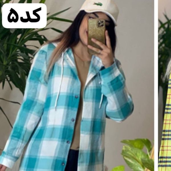 مانتو کلاه دار چارخونه