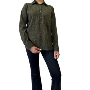 شومیز کبریتی پاییزه زنانه رنگ سبز تیره