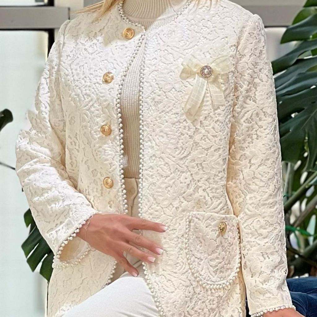 خرید انلاین کت گیپور مخمل  زنانه مدل رستا سایزبندی (36_44)