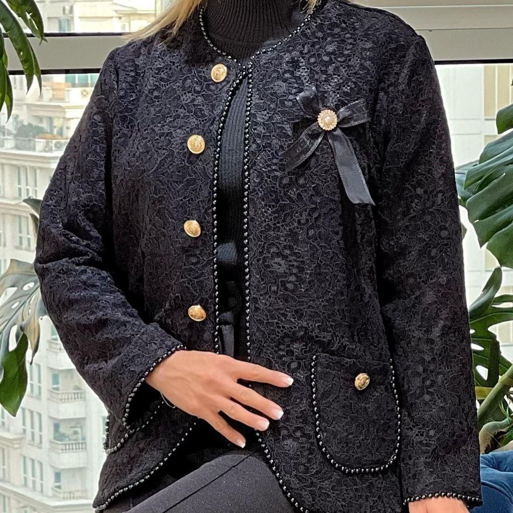 خرید اینترنتی کت گیپور مخمل  زنانه مدل رستا سایزبندی (36_44)