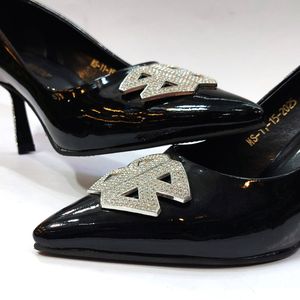 خرید آنلاین کفش مجلسی زنانه پاشنه بلند نگین دار شیک و با کیفیت بالا