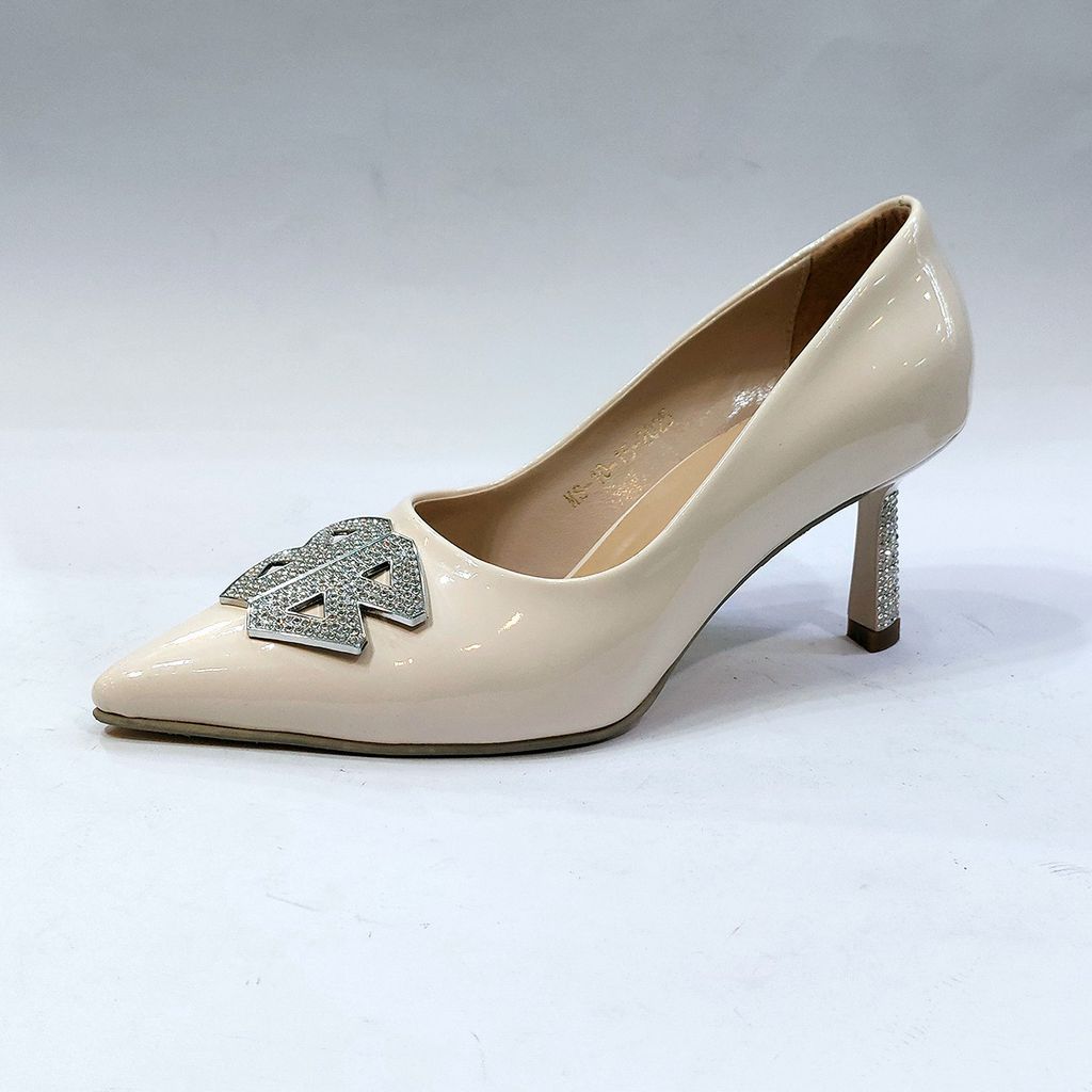 خرید آنلاین کفش مجلسی زنانه پاشنه بلند نگین دار شیک و با کیفیت بالا