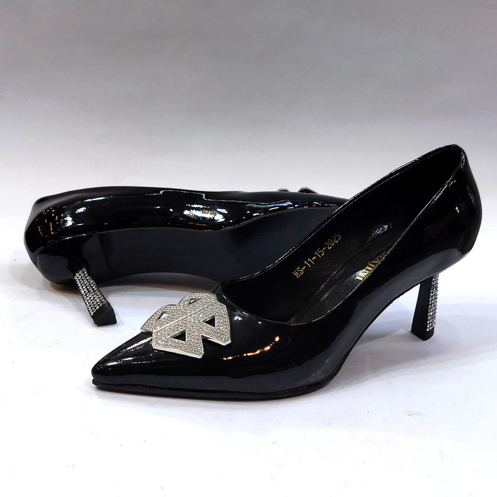 قیمت ارزان کفش مجلسی زنانه پاشنه بلند نگین دار شیک و با کیفیت بالا