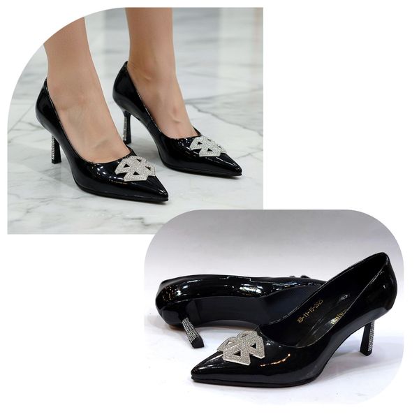 کفش مجلسی زنانه پاشنه بلند نگین دار شیک و با کیفیت بالا