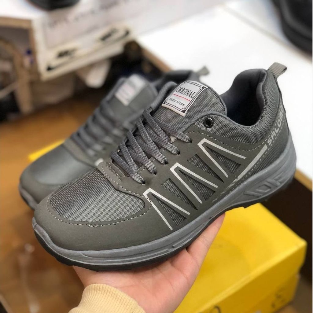 خرید اینترنتی قیمت کفش سالامون مردانه تزریق مستقیم طوسی