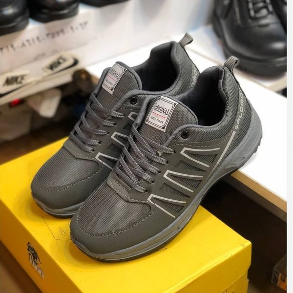 کفش سالامون مردانه تزریق مستقیم طوسی