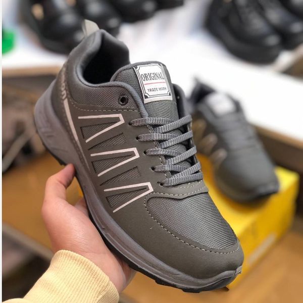 کفش سالامون مردانه تزریق مستقیم طوسی