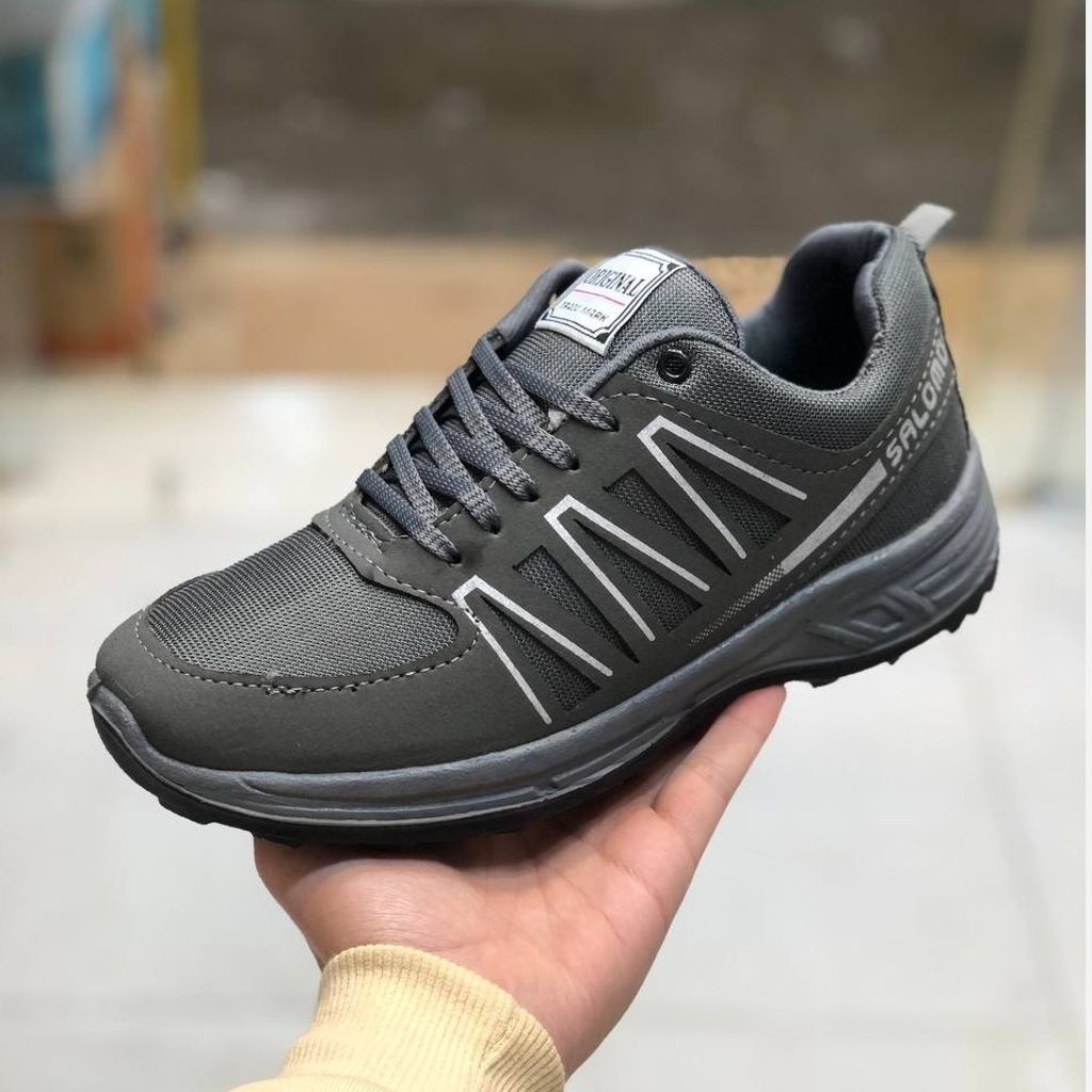 خرید اینترنتی قیمت کفش سالامون مردانه تزریق مستقیم طوسی