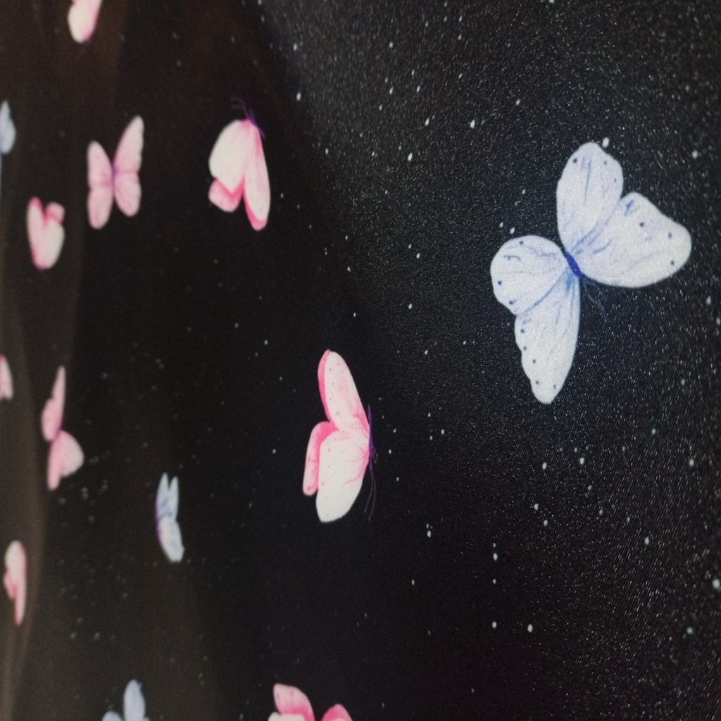 خرید آنلاین پیراهن ساتن ابریشم زنانه مدل پروانه مشکی