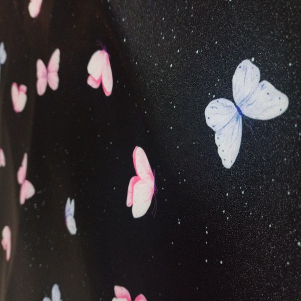 پیراهن ساتن ابریشم زنانه مدل پروانه مشکی