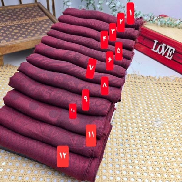 شال ژاکارد آلبالویی گرم بالا مجلسی در 12 طرح متنوع