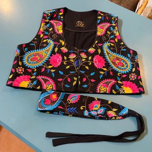 وست و کمربند سوزندوزی مهتاب(کالکشن فروزان نریمیسا)