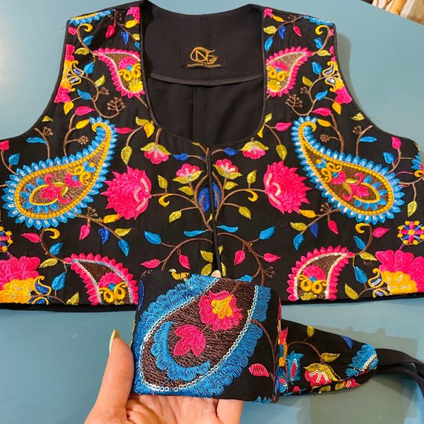 وست و کمربند سوزندوزی مهتاب(کالکشن فروزان نریمیسا)