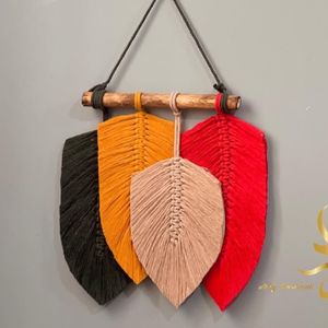 دیوارکوب برگ مکرومه مدل زربافت