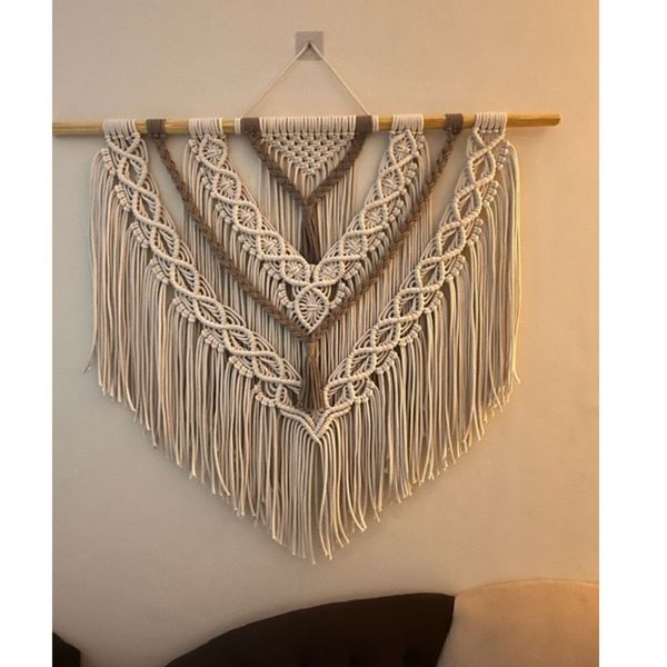 دیواراویز مکرومه بافی مدل موکا