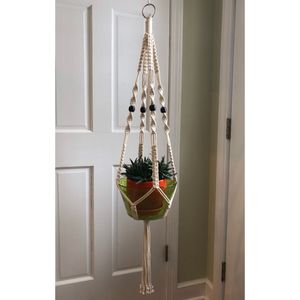 آویز گلدان مکرومه دکوراتیو طرح نازگل