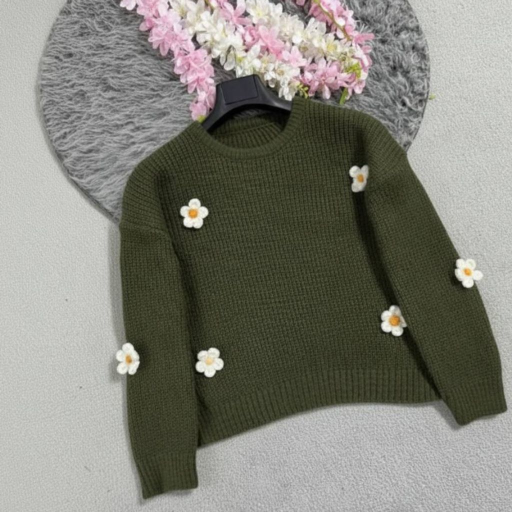 خرید اینترنتی بافت زنانه و دخترانه طرح بابونه