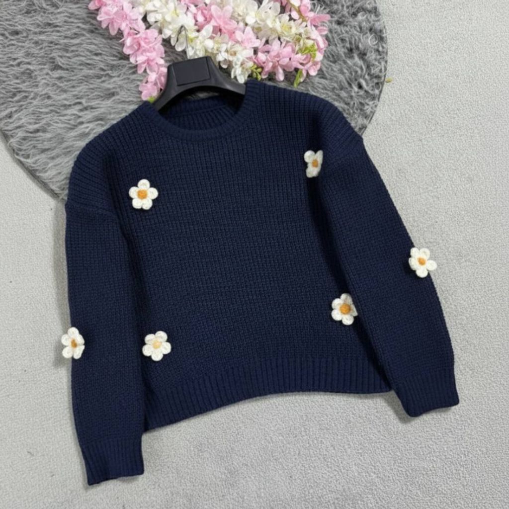 خرید انلاین بافت زنانه و دخترانه طرح بابونه