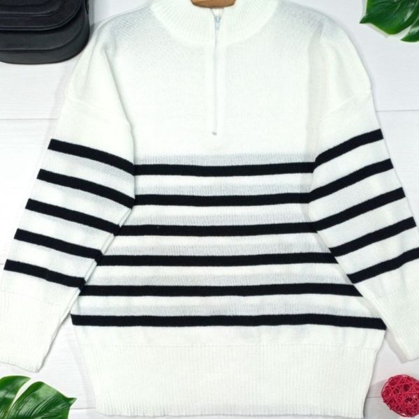 بلوز بافت پینترستی زیپی