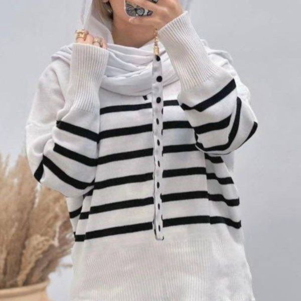 بلوز بافت پینترستی زیپی