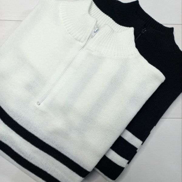 بلوز بافت پینترستی نیم زیپ زنانه و دخترانه