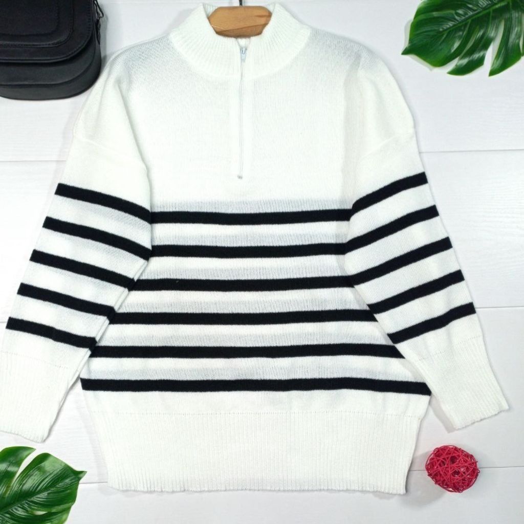 قیمت ارزان بلوز بافت پینترستی نیم زیپ زنانه و دخترانه