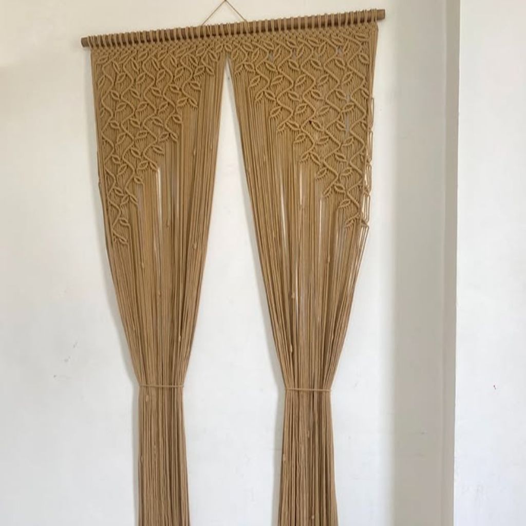 مشخصات پرده جوانه مکرومه طرح نخل