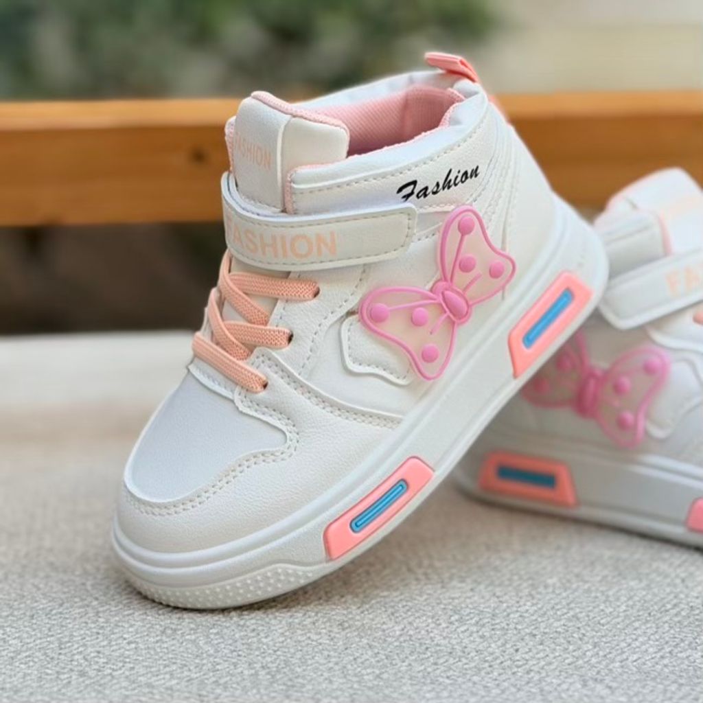 خرید اینترنتی قیمت کتونی بچگانه نیمساق طرح پروانه از توباکو کد 4092704