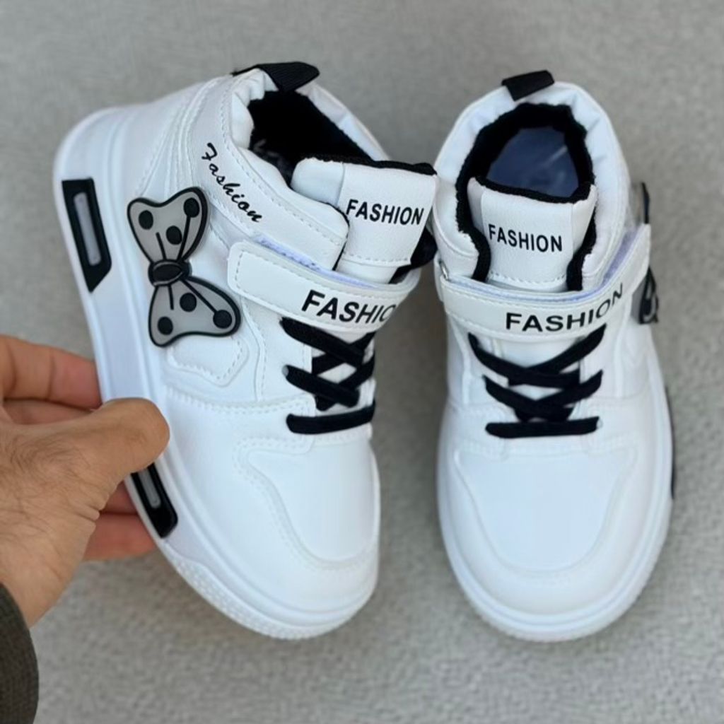 خرید اینترنتی قیمت کتونی بچگانه نیمساق طرح پروانه از توباکو کد 4092704