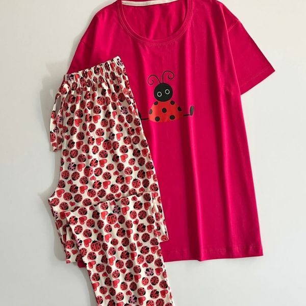 ست راحتی تیشرت شلوار زنانه پینترستی