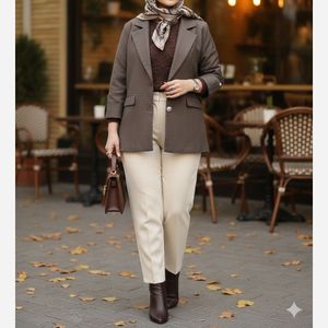 خرید انلاین کت پاییزه آستردار مدل کیانا