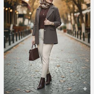 کت پاییزه آستردار مدل کیانا