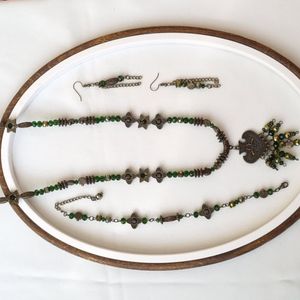 گردنبند دست ساز سبز یشمی