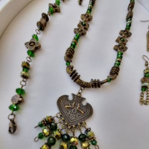 فروش اینترنتی گردنبند دست ساز سبز یشمی
