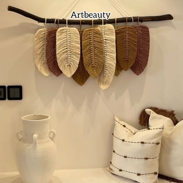 دیوارکوب برگ مکرومه مدل دلارام