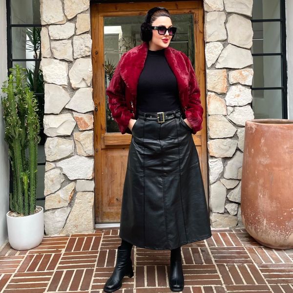 دامن چرم ویکتوریا