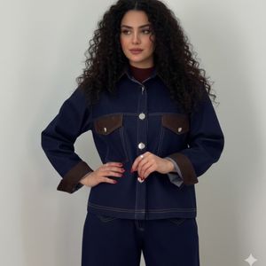 خرید انلاین کت و شلوار جین  دو رنگ طرحی فوق العاده