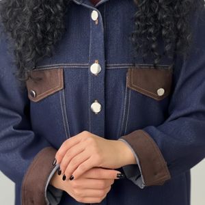 کت و شلوار جین  دو رنگ طرحی فوق العاده