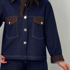 کت و شلوار جین  دو رنگ طرحی فوق العاده