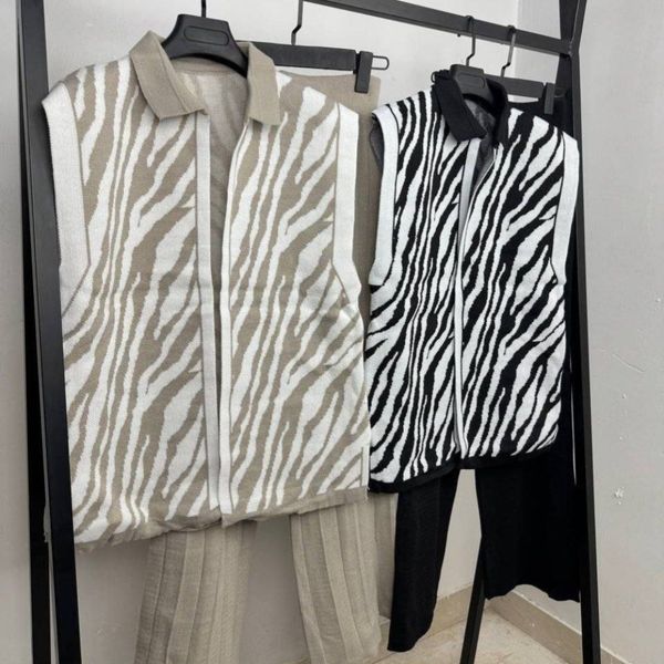 جلیقه وشلوار زبرا بافت