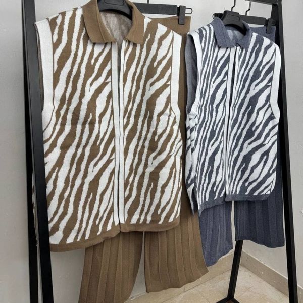 جلیقه وشلوار زبرا بافت