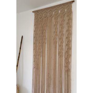 پرده مکرومه جوانه دار مدل مرمر