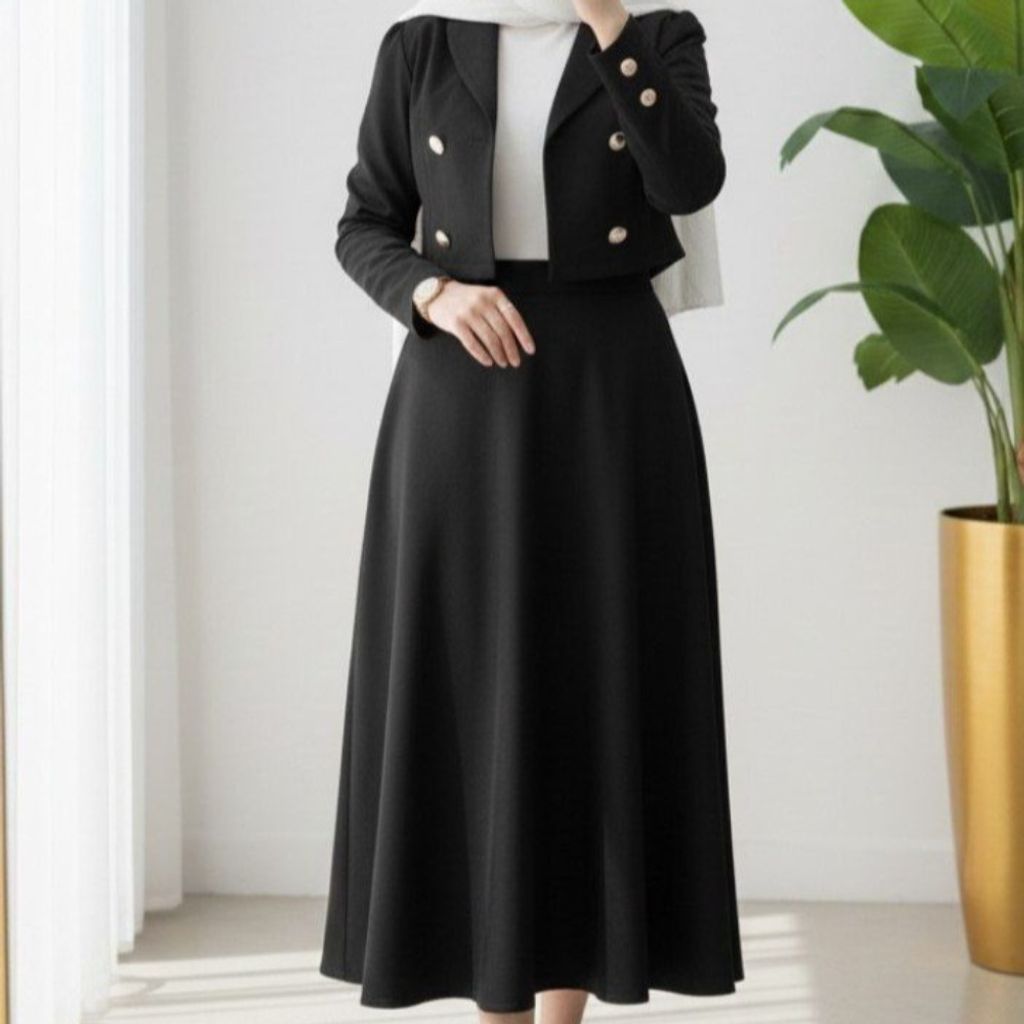 خرید اینترنتی ست کراپ دامن شیک آوا زنانه