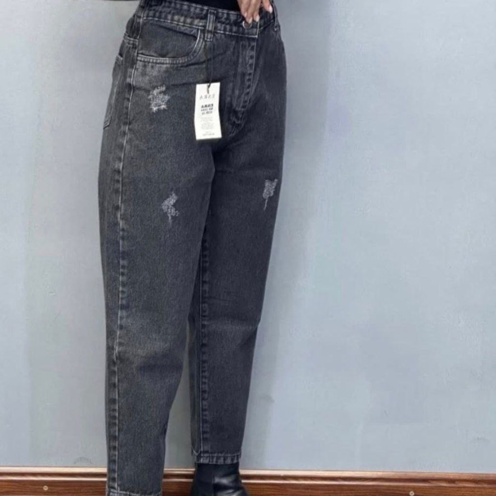 مشخصات شلوار جین مام فیت درجه یک