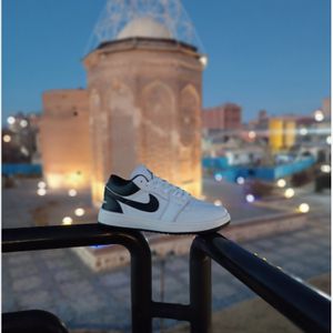 خرید اینترنتی قیمت کتونی مردانه جردن 1 سفید مشکی